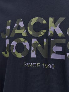 Jack & Jones Logo Pyöreä pääntie T-paita -Navy Blazer - 12266155