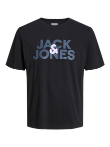 Jack & Jones Logo O-hals T-shirts -Black - 12266159