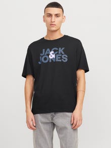 Jack & Jones Logo O-hals T-shirts -Black - 12266159