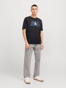 Jack & Jones Logo O-hals T-shirts -Black - 12266159