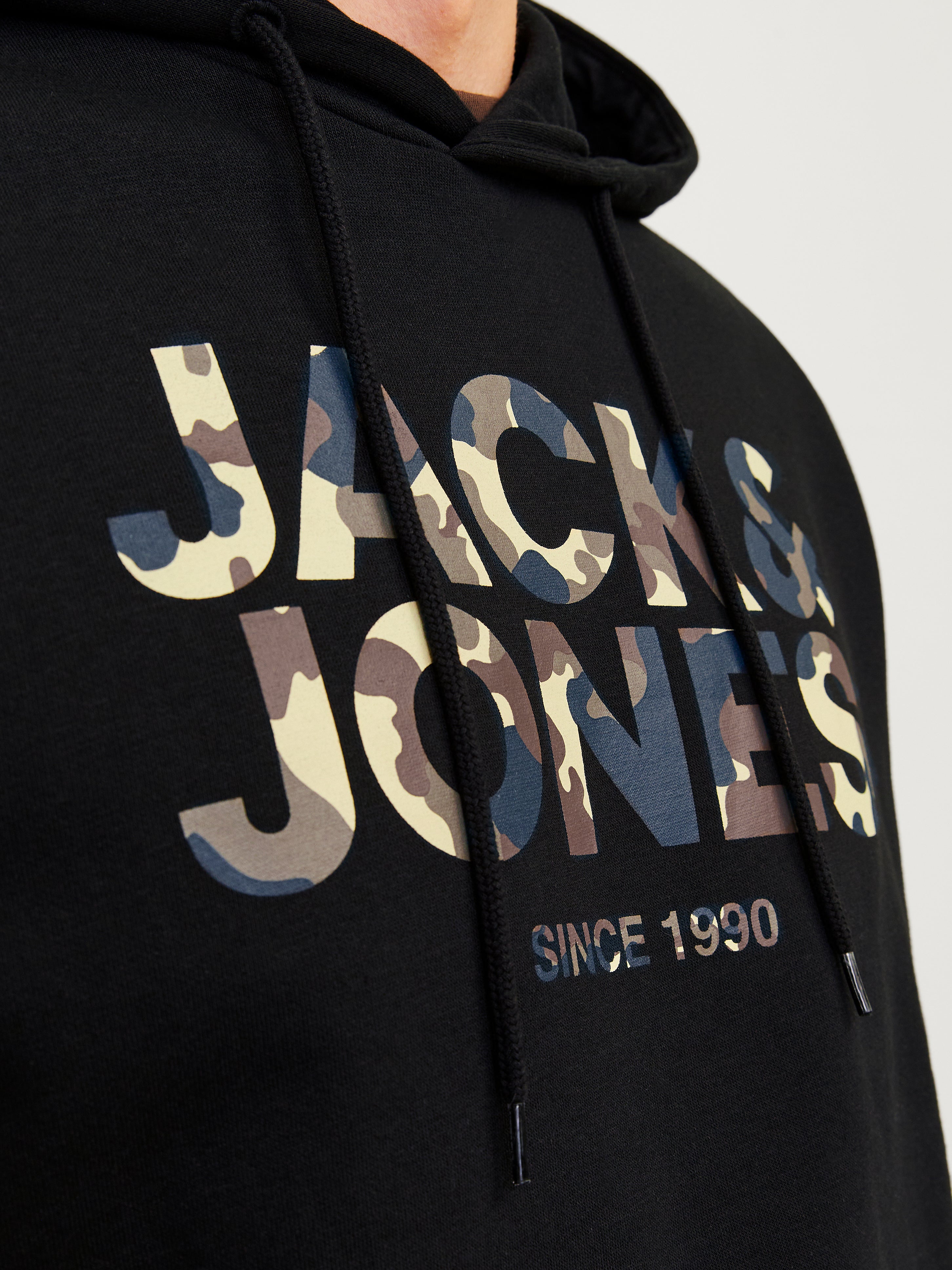 Logo Hoodie | Black | Jack & Jones®