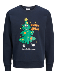 Jack & Jones X-mas Sweatshirt Junior -Sky Captain - 12266208