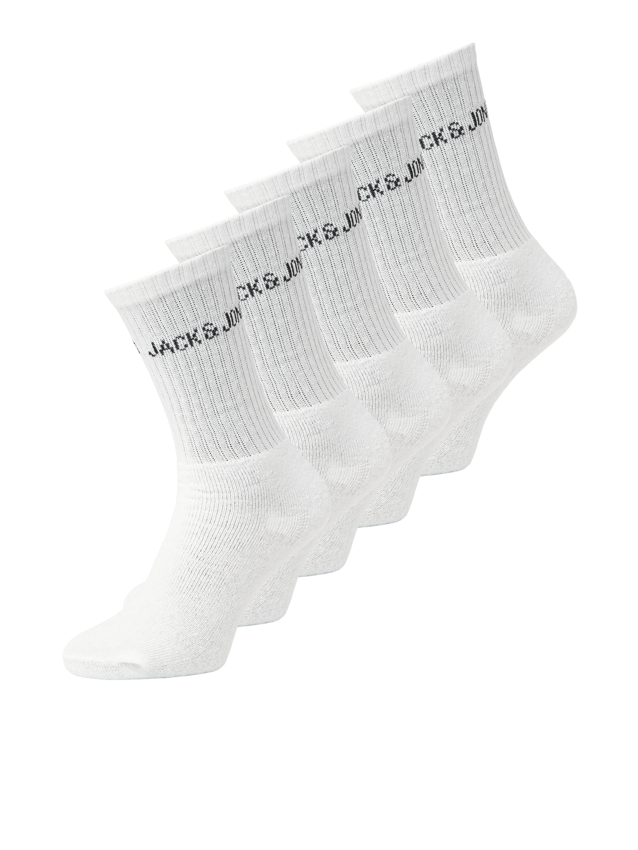 Jack & Jones 5-balení Ponožky -White - 12266536