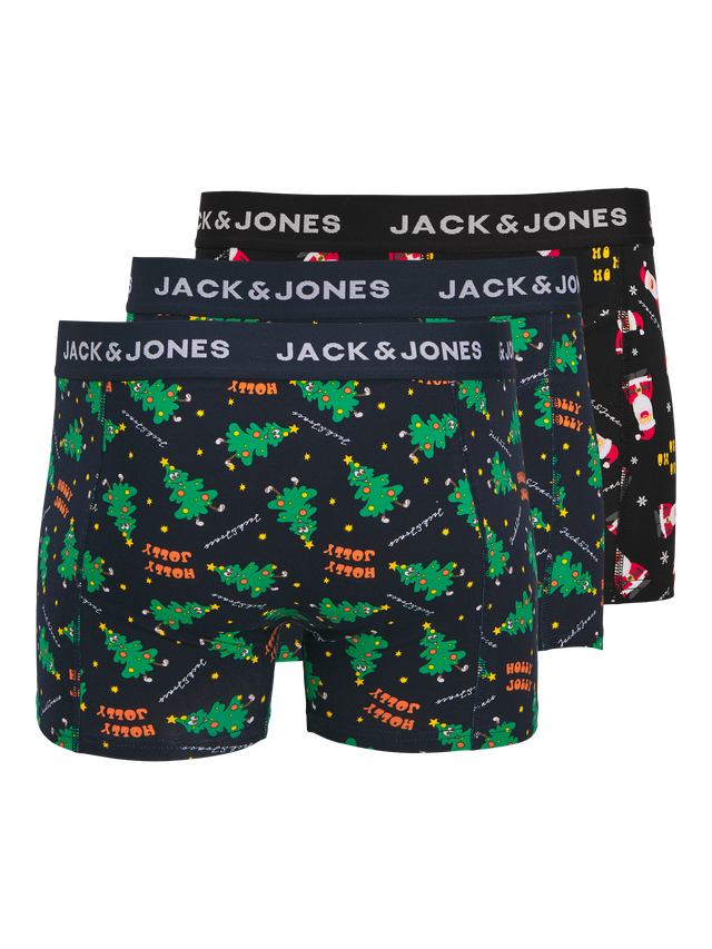 Jack & Jones Lot De 3 Boxers JACJAMES Homme – Coton Stretch Confortable, Sous-vêtements Slim Fit Basiques