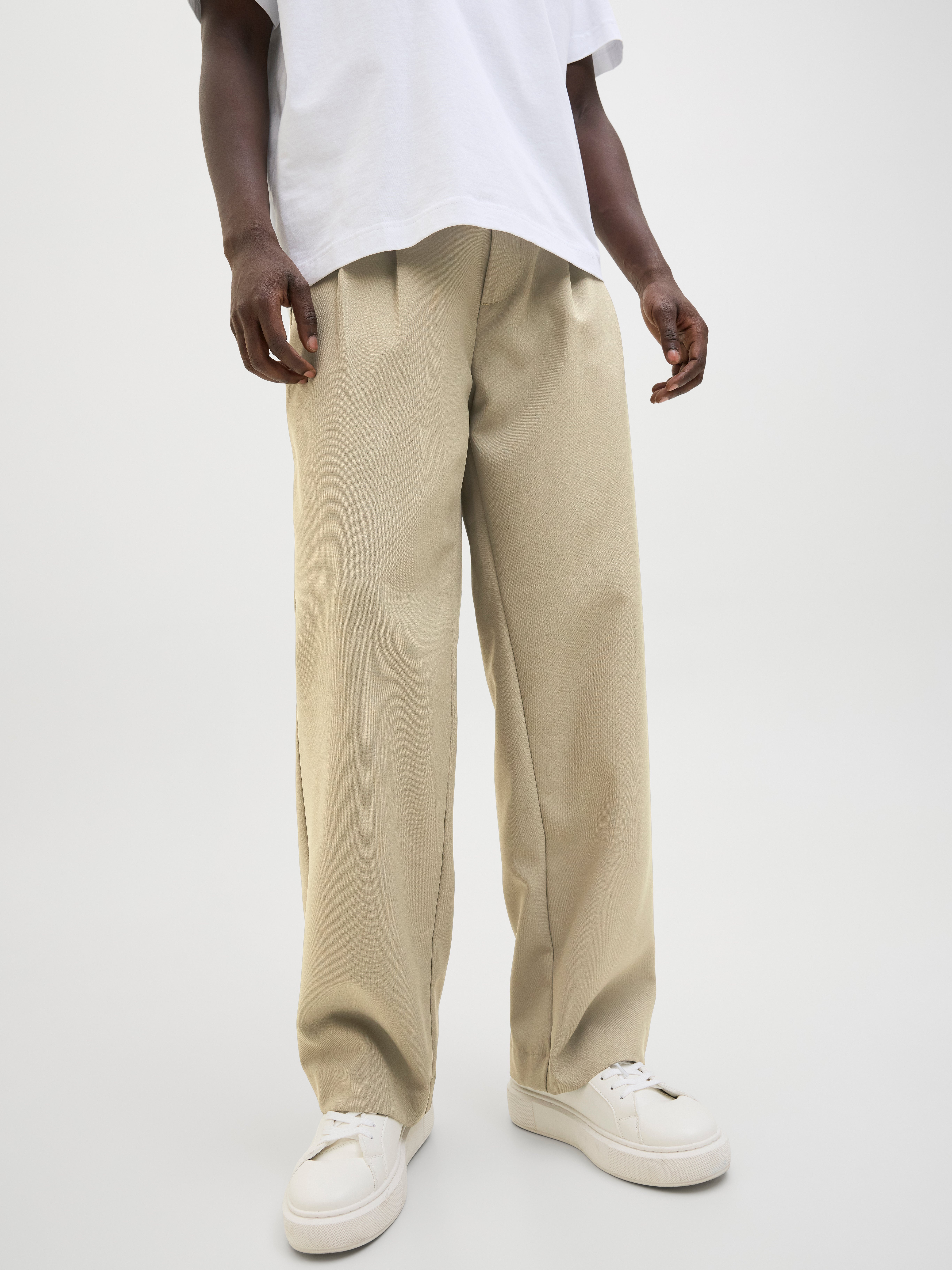 Pantaloni chino Wide Leg Fit Beige Jack Jones® - Main Image