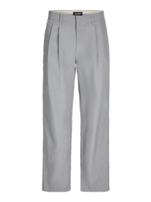Jack & Jones Calças Chino Wide Leg Fit -Light Grey Melange - 12266756