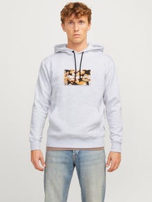 Jack & Jones Bluza z kapturem -White Melange - 12266801