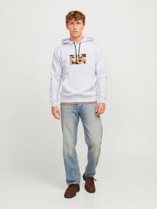 Jack & Jones Bluza z kapturem -White Melange - 12266801
