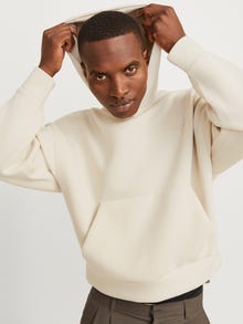 Jack & Jones Plain Hoodie -Moonbeam - 12266802