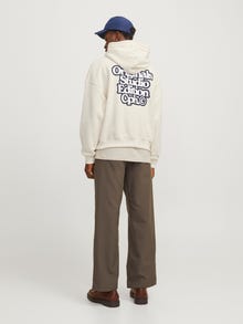 Jack & Jones Gedrukt Hoodie -Antique White - 12266839