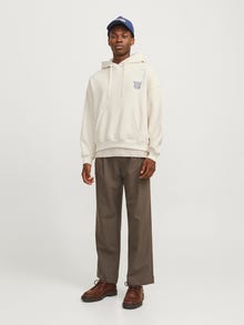 Jack & Jones Gedrukt Hoodie -Antique White - 12266839