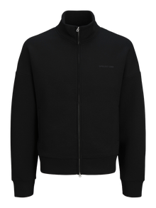 Jack & Jones Plain Zip Sweatshirt -Black - 12266912