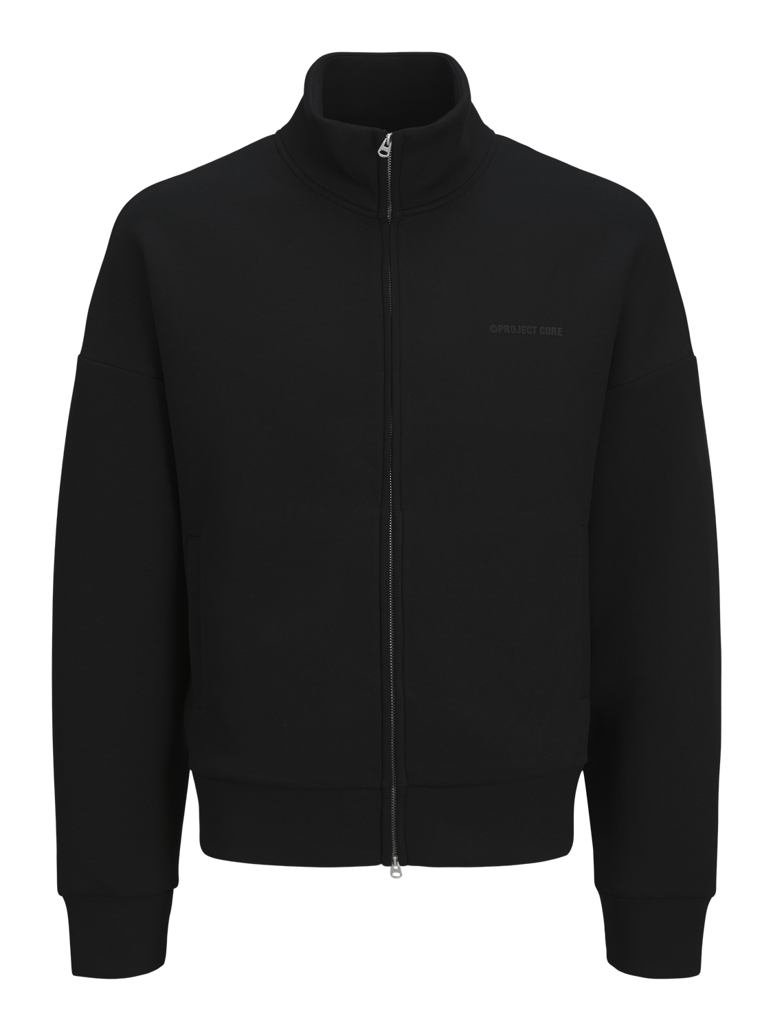 Thumbnail - Einfarbig Sweatshirt Mit Reißverschluss