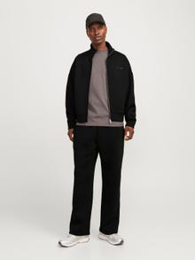 Jack & Jones Plain Zip Sweatshirt -Black - 12266912