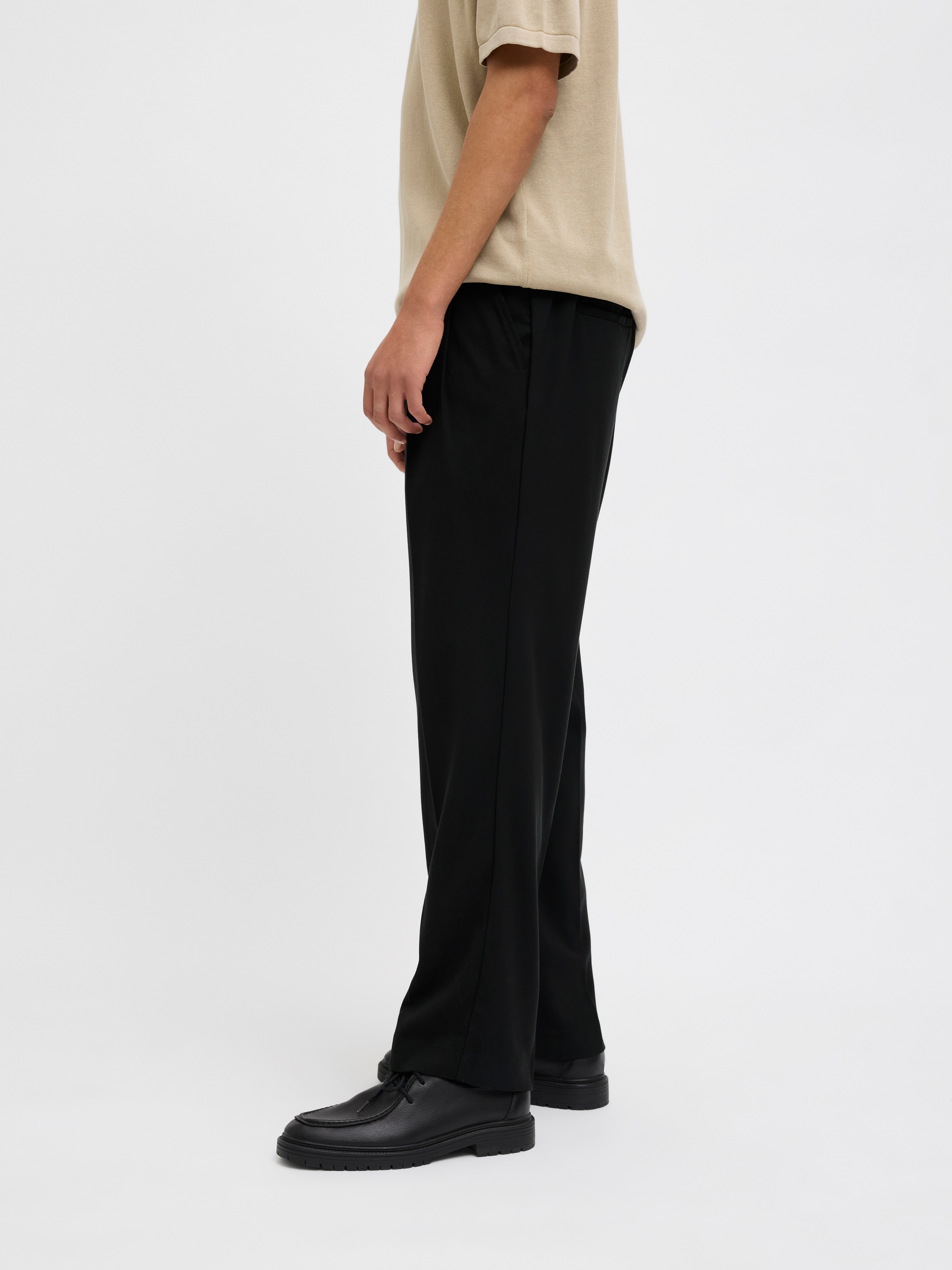 ■LOW CLASSIC■ Lc LOOSEFIT BANDING PANTSIVORY NAVY LC252PT0 Loose Fit Classic pants | Black | Jack & Jones®