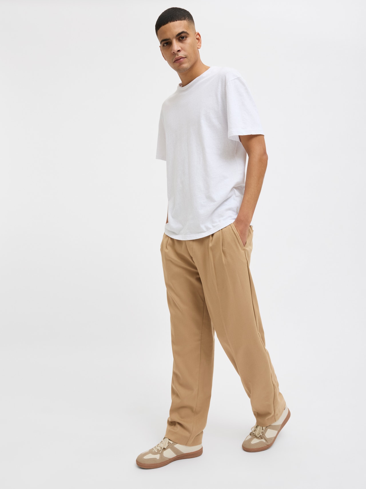 Pantaloni Per Il Tempo Libero Da Uomo Pantaloni Eleganti Da Lavoro A Scacchi Pantaloni Sportivi A Righe A Vita Media Pantaloni In Tessuto Elasticizzato Streetwear Pantaloni Sportivi Casual Chino Panta - Foto 9