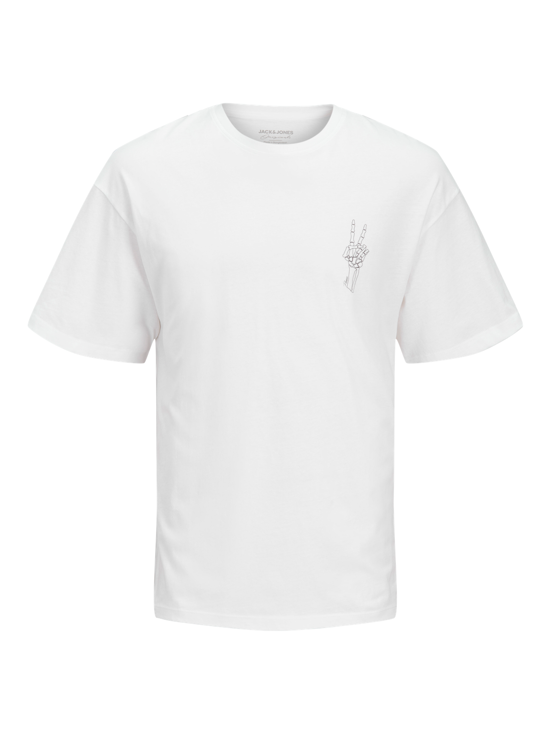 Jack & Jones T-shirt Estampar Decote Redondo -Bright White - 12267274