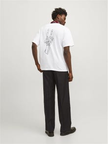 Jack & Jones T-shirt Estampar Decote Redondo -Bright White - 12267274