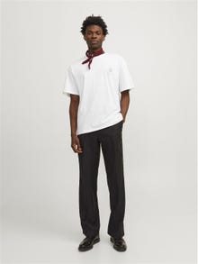 Jack & Jones Trükitud Ümmargune kaelus T-särk -Bright White - 12267274