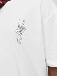 Jack & Jones Gedrukt Ronde hals T-shirt -Bright White - 12267274