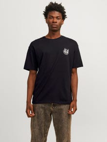 Jack & Jones Potištěný Kruhový výstřih Tričko -Black - 12267274