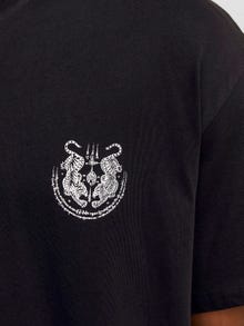 Jack & Jones Gedrukt Ronde hals T-shirt -Black - 12267274