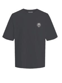 Jack & Jones Tryck Rundringning T-shirt -Asphalt - 12267282