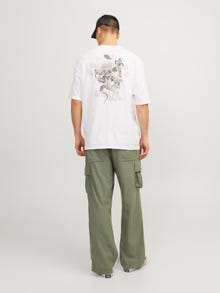 Jack & Jones Printed Crew neck T-shirt -Bright White - 12267282