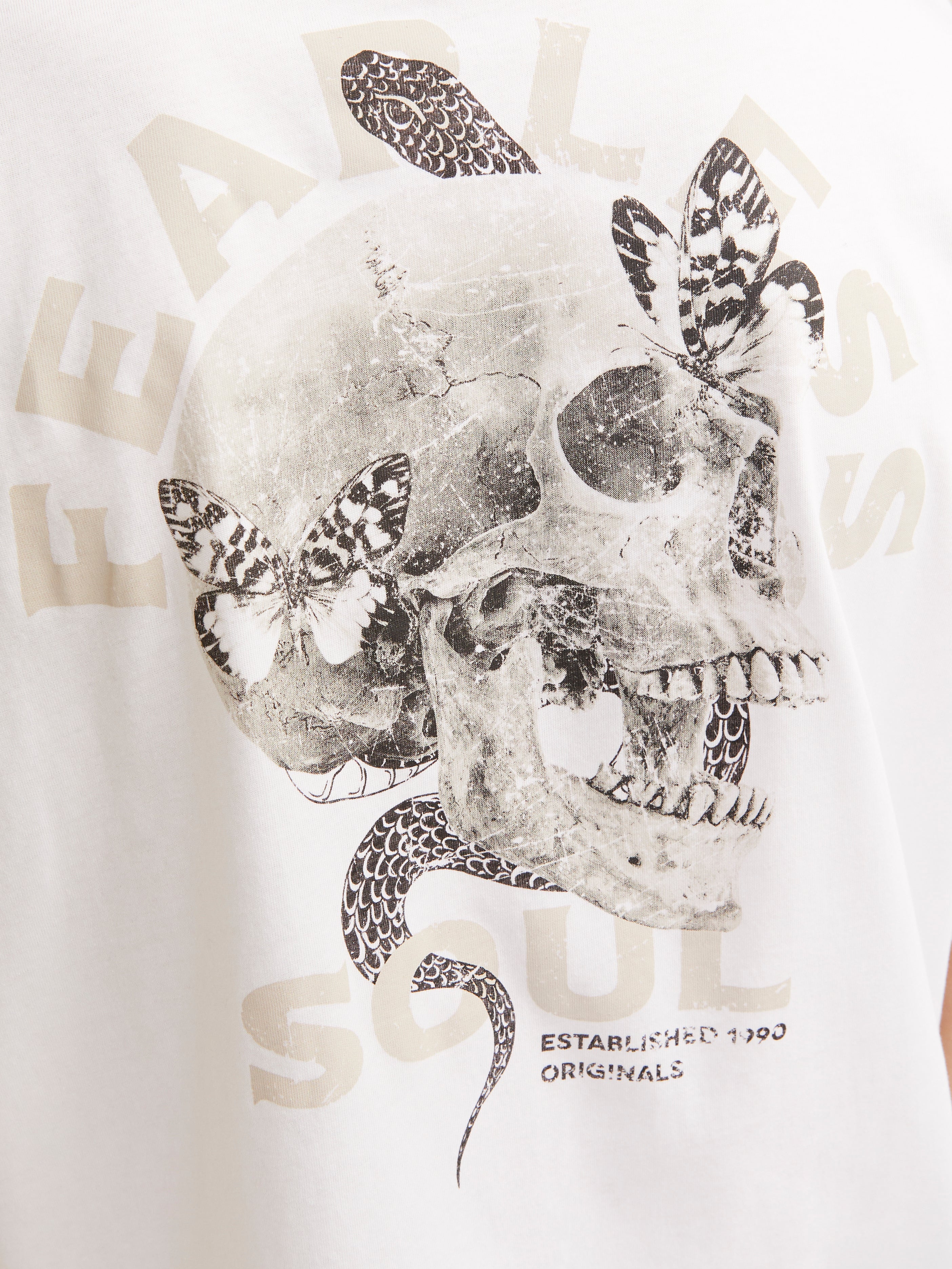 Jack & Jones Printed Crew neck T-shirt -Bright White - 12267282