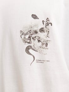 Jack & Jones Painettu Pyöreä pääntie T-paita -Bright White - 12267282