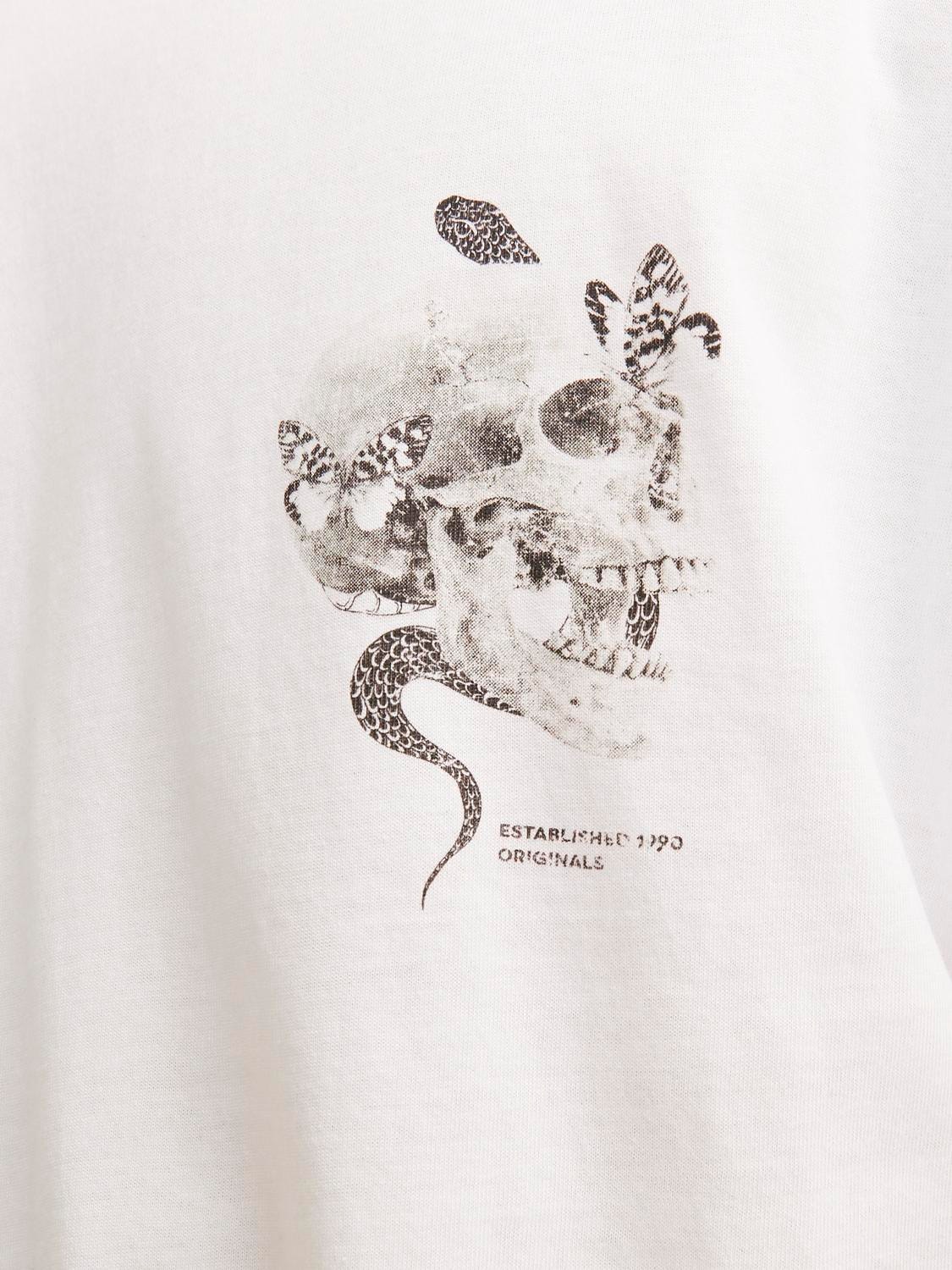 Jack & Jones Printed Crew neck T-shirt -Bright White - 12267282