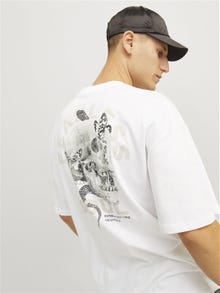 Jack & Jones Gedruckt Rundhals T-shirt -Bright White - 12267282