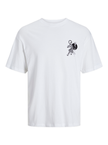 Jack & Jones Nadruk Okrągły dekolt T-shirt -Bright White - 12267283