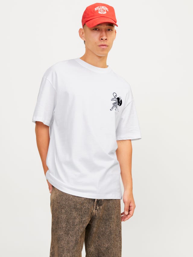 Jack & Jones Nadruk Okrągły dekolt T-shirt - 12267283