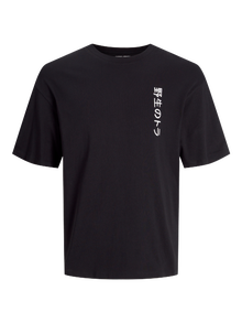 Jack & Jones Bedrukt Ronde hals T-shirt -Black - 12267283