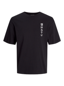 Jack & Jones Gedrukt Ronde hals T-shirt -Black - 12267283