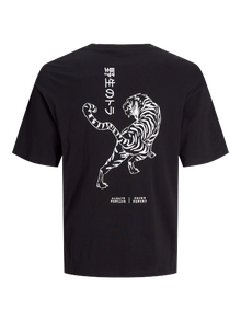 Jack & Jones Tryck Rundringning T-shirt -Black - 12267283