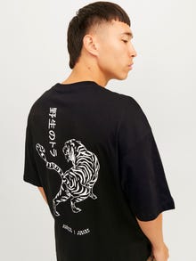 Jack & Jones Printed Crew neck T-shirt -Black - 12267283