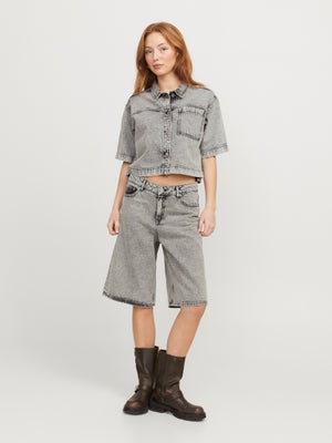 JJXX Jxlaura Short Denim Femme - Jack & Jones - Longueur MW - Style Décontracté Et Confortable