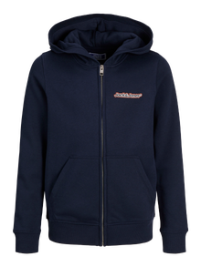 Jack & Jones Logo Zip Hoodie Junior -Sky Captain - 12267452