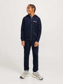 Jack & Jones Logo Zip Hoodie Junior -Sky Captain - 12267452