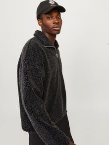 Jack & Jones Oversize Fit High neck Ribbed cuffs Set in sleeves Sweatshirt -Black - 12267470