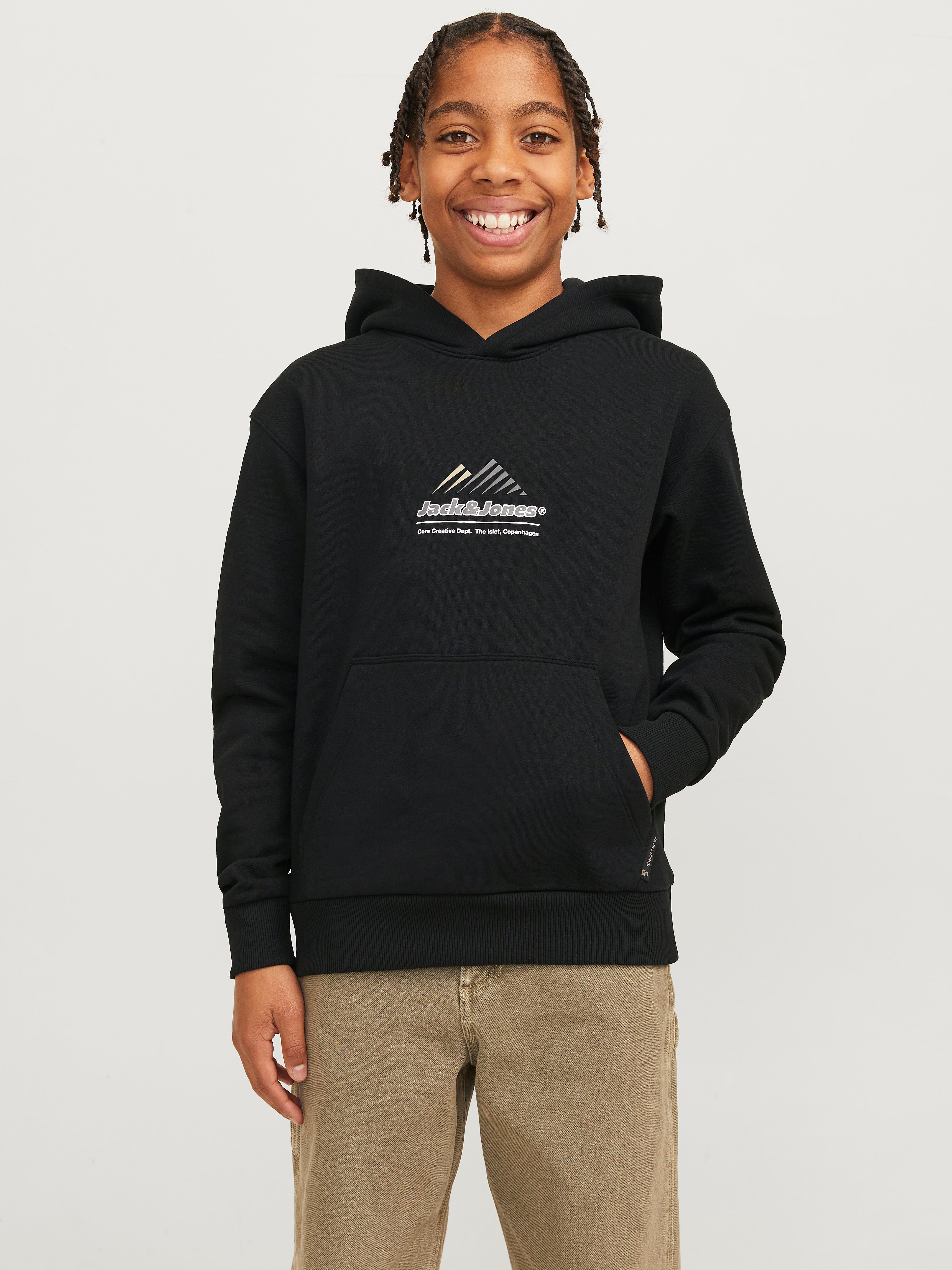 JACK&JONES JUNIOR Felpa Con Cappuccio Per Ragazzi - Comoda E Casual, Vestibilità Regolare - 3