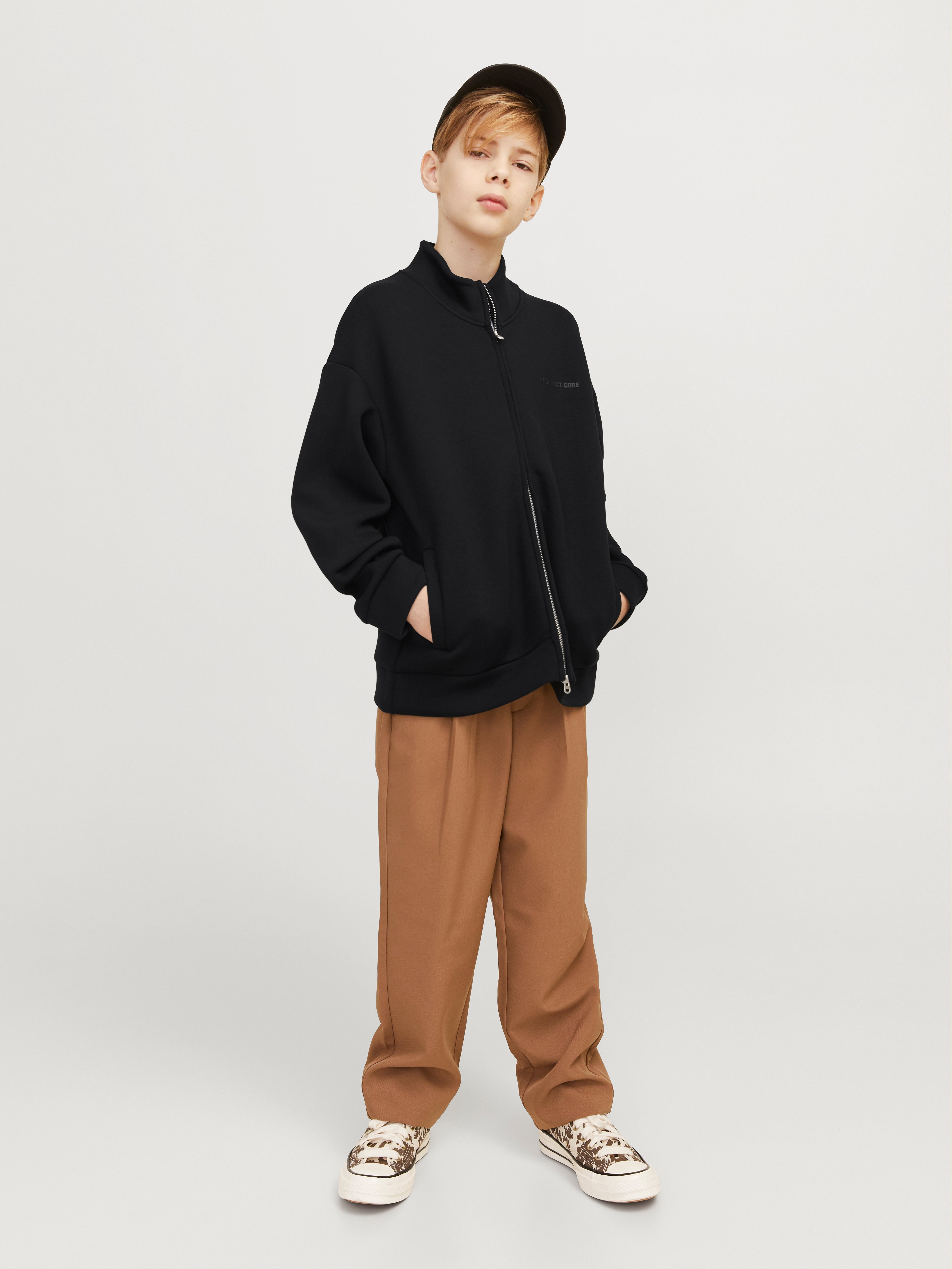 Thumbnail - Gedruckt Sweatshirt Mit Reißverschluss Junior