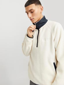 Jack & Jones Plain Fleece sweatshirt -Antique White - 12267534