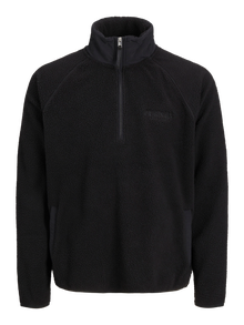 Jack & Jones Enfärgat Sweatshirt i fleece -Black - 12267534