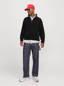 Jack & Jones Enfärgat Sweatshirt i fleece -Black - 12267534