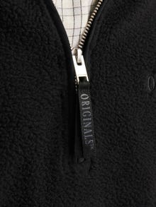 Jack & Jones Enfärgat Sweatshirt i fleece -Black - 12267534