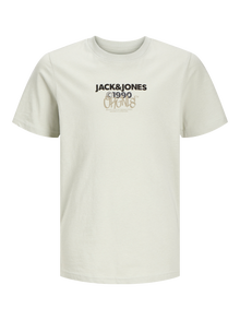 Jack & Jones Logo T-shirt Für jungs -Mineral Gray - 12267558