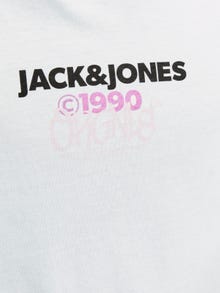 Jack & Jones Logo T-shirt For boys -Bright White - 12267558